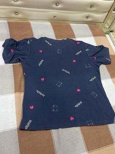 Cute Navy "Time Is Now" Graphic Tee