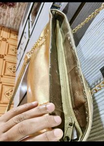 Shiny Gold Quilted Tote Bag