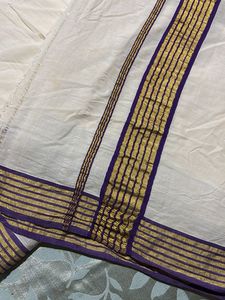 trendy purple kerala saree