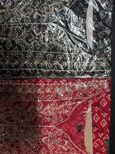 black and red short frock combo kurtis size L