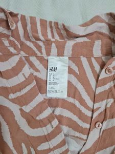 h&amp;m Zebra Print Button-Up Shirt
