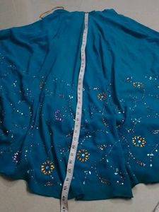 Sea Green Colour Skirt And Top Set