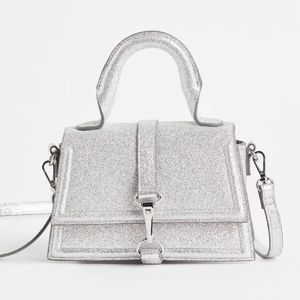 H&M Silver Glitter Mini Handbag