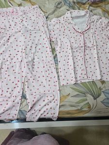 Cute Strawberry Print Pajama Set