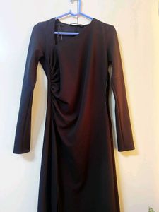 ZARA Elegant Black Long Sleeve Dress