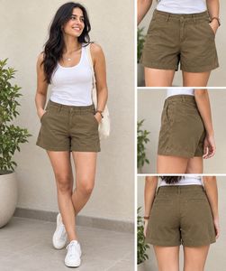 Stylish Olive Green Women's Shorts