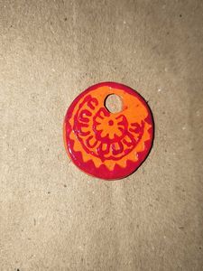 Orange Boho Pendant Necklace