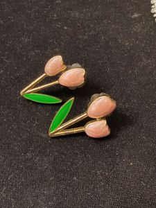 Lily and Heart Earrings
