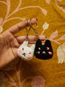 Cute Crochet Cat Keychain ✨😺