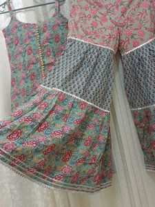 Printed Kurta and sharara