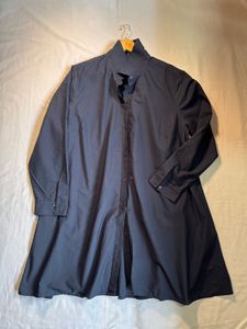 Chic Black Collared Shirt Dress