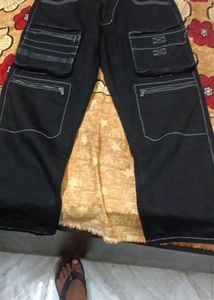Men's Black Cargo Jeans