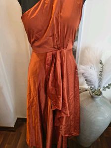 Elegant One-Shoulder Satin Maxi Dress