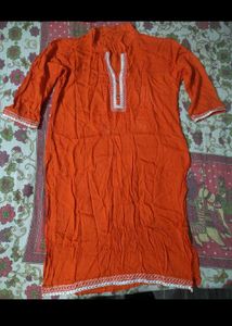 Blue &amp; Orange Kurta Set with Pants