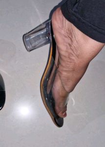 Clear Heel Mules size 36
