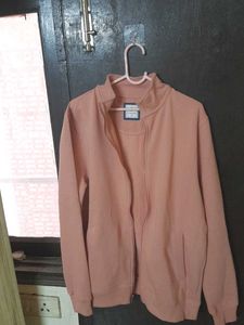 Salmon Pink/Peach Zip-Up Winter Jacket