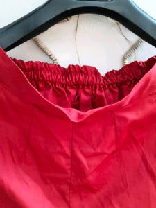Women Red Stretchable Trousers XXL with pocket