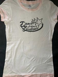women pink and white tshirt