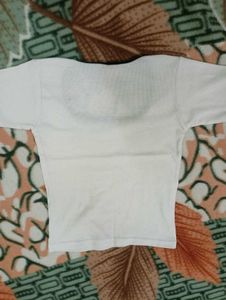 White T-Shirt with Black Trim