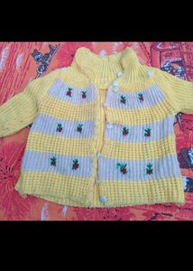 Vintage Yellow Knit Cardigan