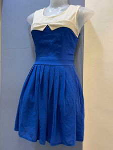 Charming Blue &amp; White A-Line Dress