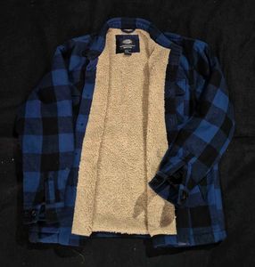 Dickies Men's Blue Plaid Flannel Jacket