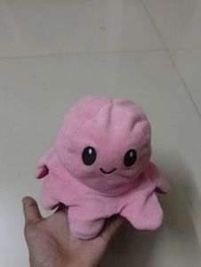 Cute Pink Reversible Octopus Plush Toy
