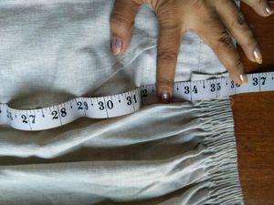 Linen Blend Elastic Waist Shorts - Size 16