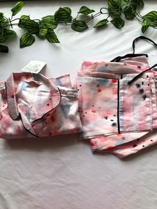 Multi Colour Printed Nigth Suit Set(Women’s)