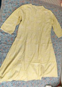 Yellow Printed Kurta