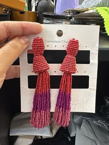 Boho Beaded Tassel Earrings