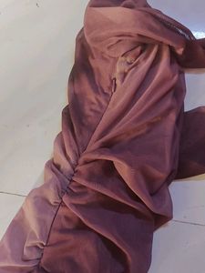 Long-sleeve high-neck bodycon maxi dress