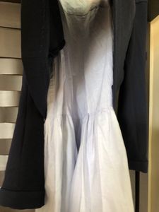 Chic Navy &amp; White Layered Dress