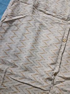 Women's Beige Printed Kurta