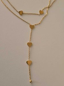 PALMONAS 18K Gold Pleated Heart Charm Necklace