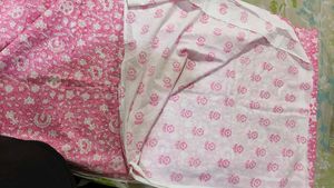 Beautiful Pink Floral Print Dress Material