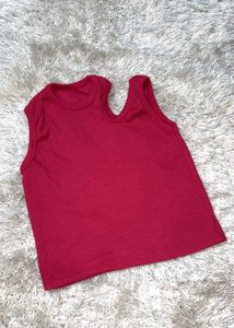 Cut-Out Ribbed Tank Top