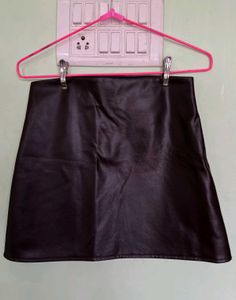 Faux Leather Mini Skirt