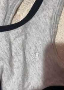 Comfortable Grey &amp; Black Sports Bra