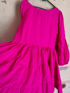 Vibrant Pink Tiered dress