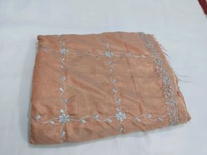Elegant Peach Embellished Saree