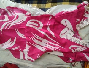 pink kurti with white pant