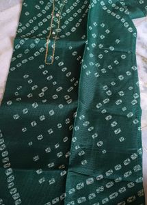 Green Bandhani Kurta Set
