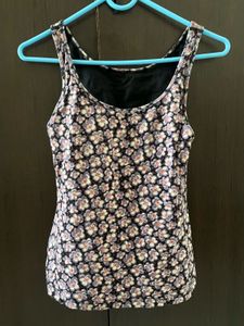 Floral Print padded Tank Top