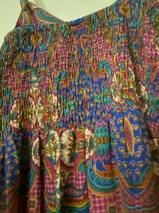 Boho Print Maxi Dress with Ruffle Detail