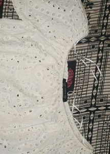 Chic White Eyelet Off-Shoulder Top