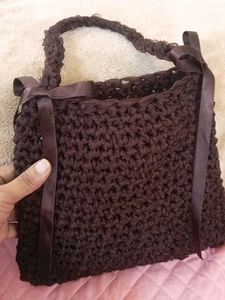 Stylish Brown Woven Handbag