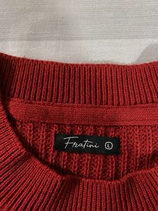Cozy Red Knit Sweater