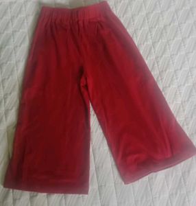 Red Palazzo Pants .used only once for occasion.