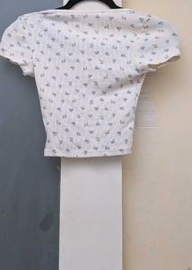 Cute Floral Print Cropped Top